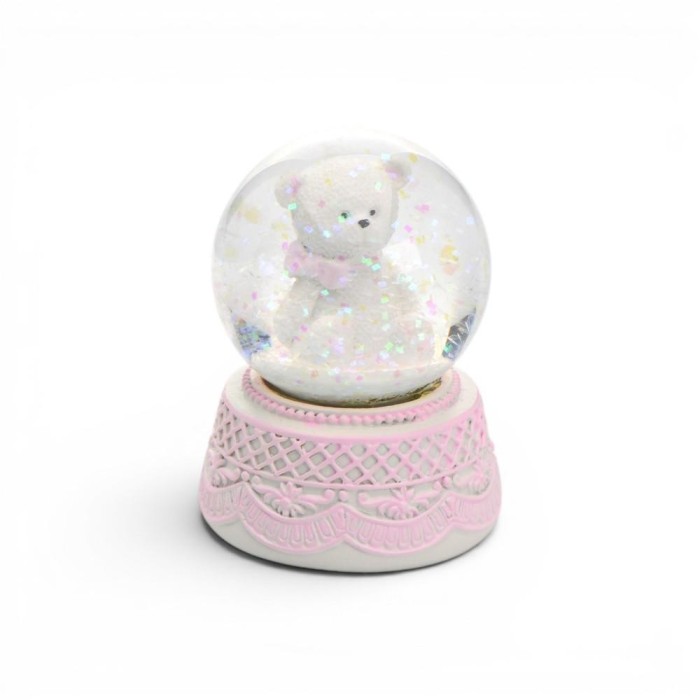 SFERA ACQUA CON ORSETTO ROSA H.7